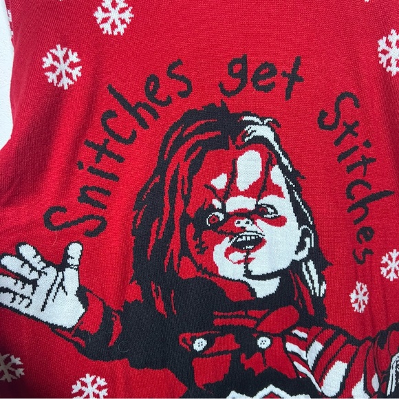 Chucky Christmas Holiday Sweater Size 2X - Picture 3 of 5